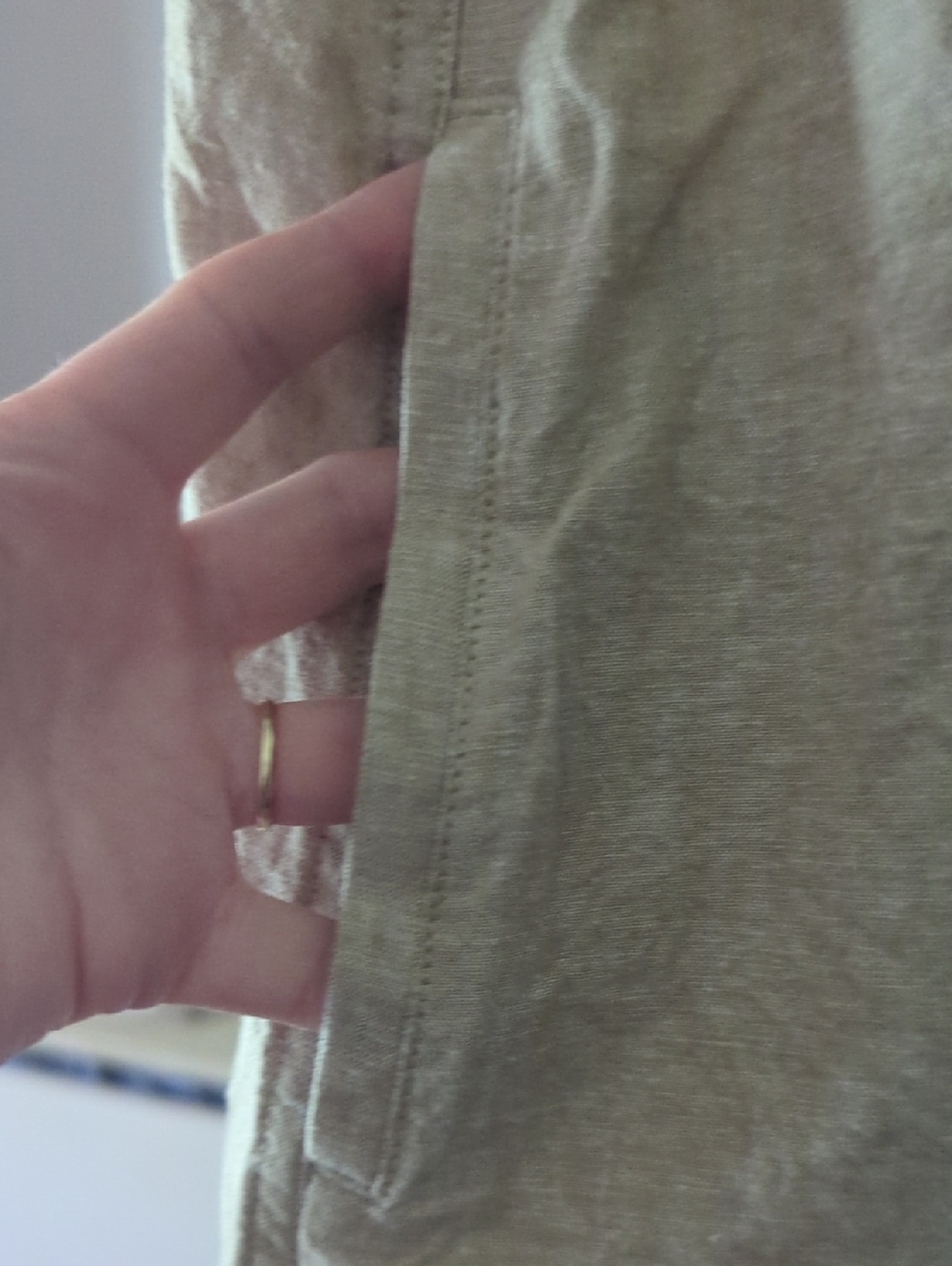 Duluth Trading Hemp Button-Front Shirt Dress - POCKETS!!! - Picture 4 of 6